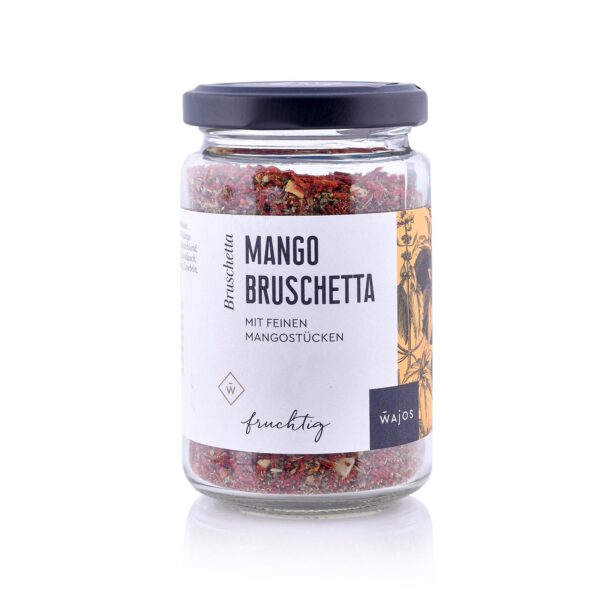 Mango Bruschetta mit feinen Mangostücken - Cestino di Carmen